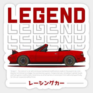 Tuner Red NA Miata Roadster JDM Sticker